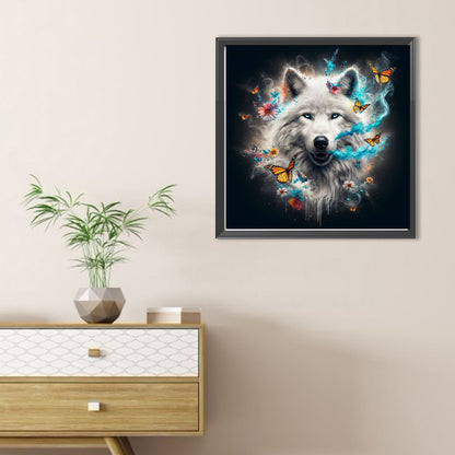Butterfly Wolf - Full Round Drill Diamond Painting 30*30CM