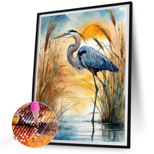 Red-Crowned Crane - Full Round Drill Diamond Painting 40*50CM