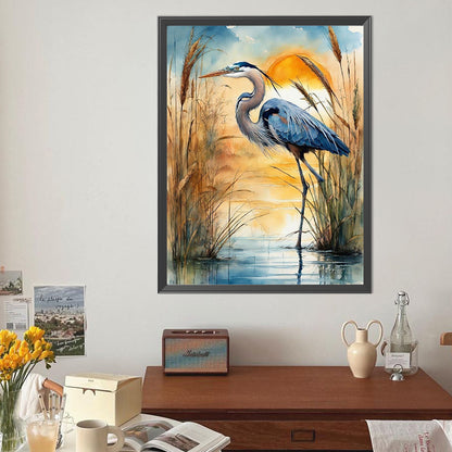 Red-Crowned Crane - Full Round Drill Diamond Painting 40*50CM
