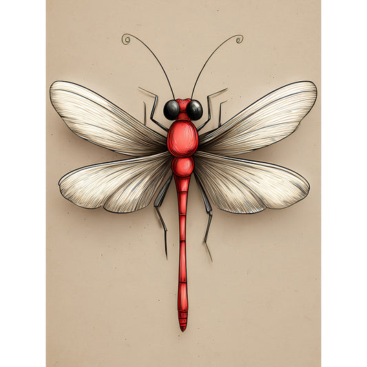 Dragonfly - Full Round Drill Diamond Painting 30*40CM