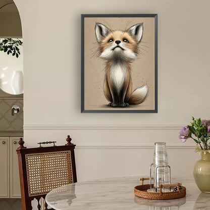 Fox - Full Round Drill Diamond Painting 30*40CM