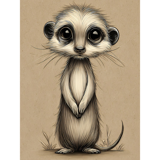 Meerkats - Full Round Drill Diamond Painting 30*40CM
