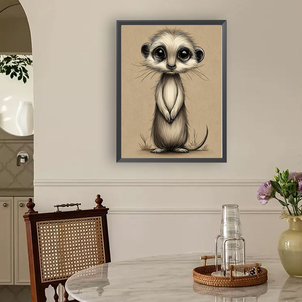 Meerkats - Full Round Drill Diamond Painting 30*40CM