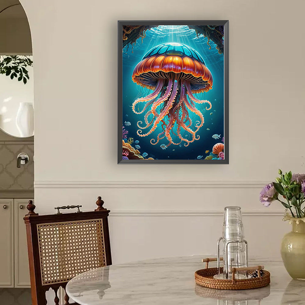 Jellyfish - Full Round Drill Diamond Painting 30*40CM