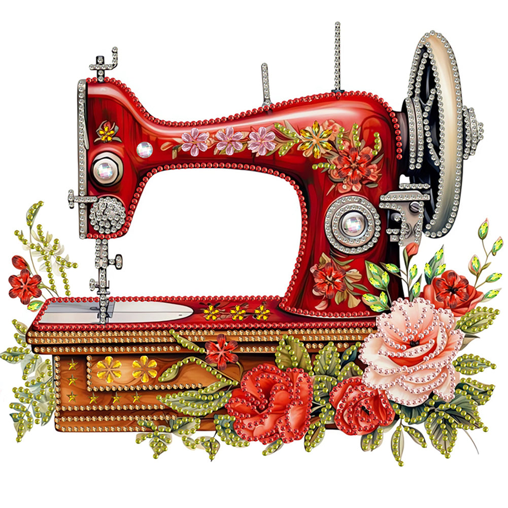 Sewing Machine - Special Shaped Drill Diamond Painting 30*30CM