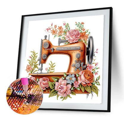 Sewing Machine - Special Shaped Drill Diamond Painting 30*30CM