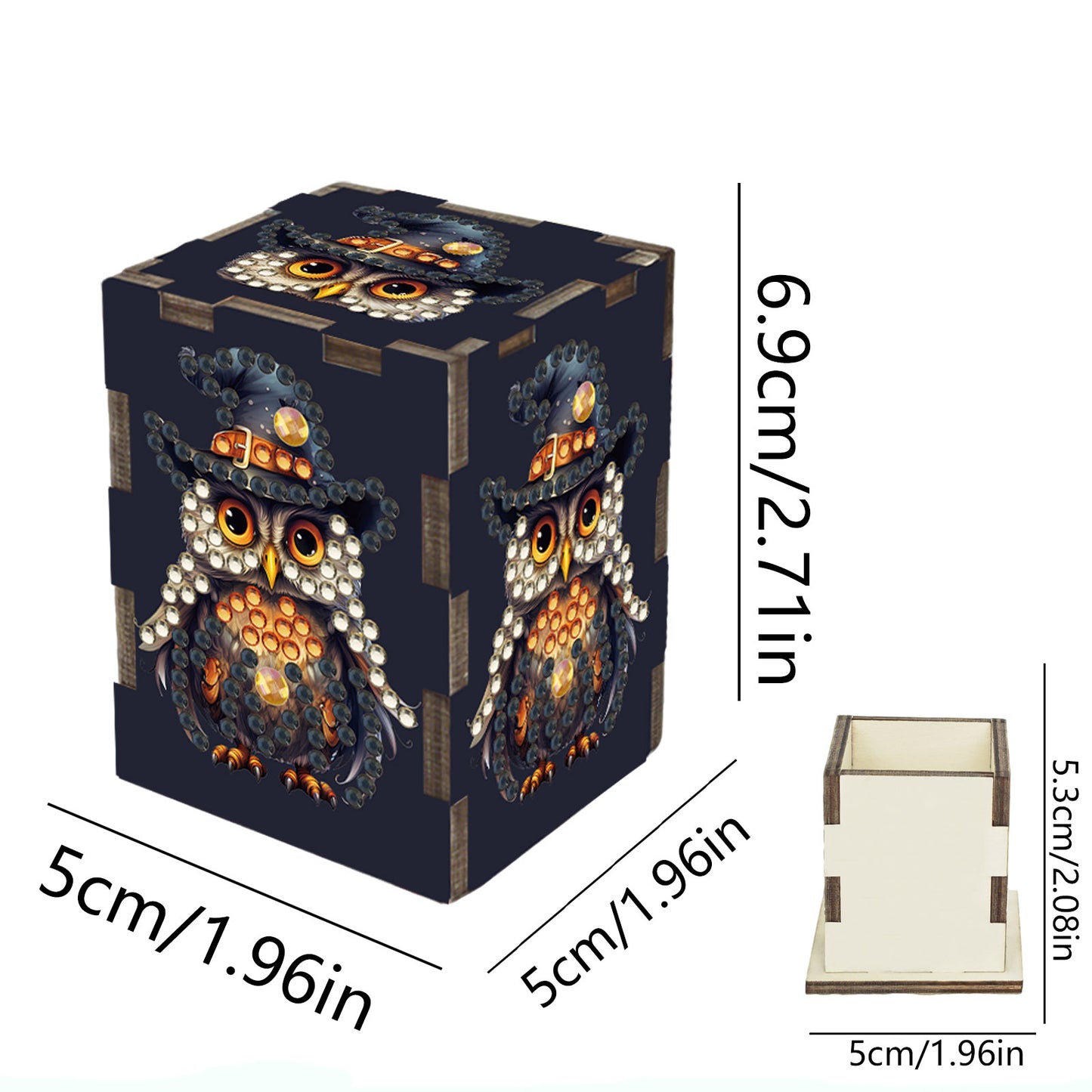 5D DIY Diamond Art Handmade Toothpick Holder Rhinestone Decorative Toothpick Box