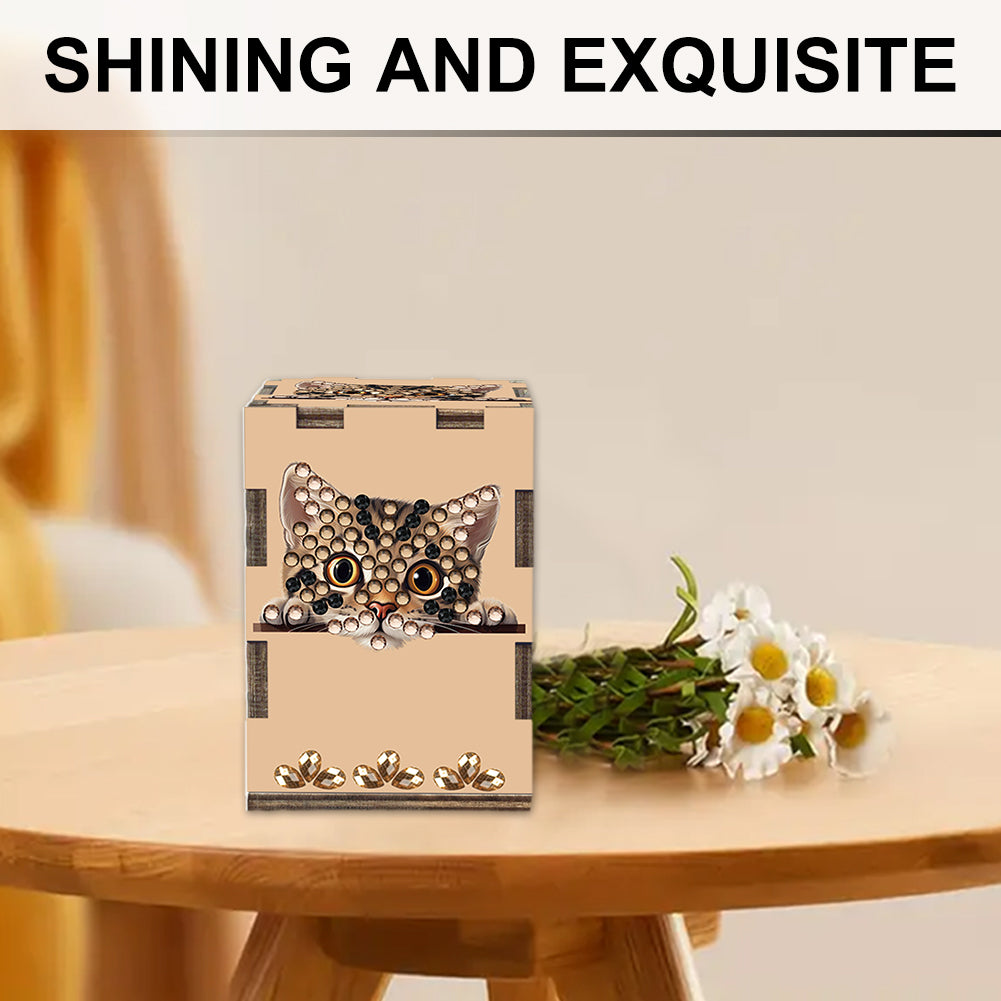 5D DIY Diamond Art Handmade Toothpick Holder Rhinestone Decorative Toothpick Box