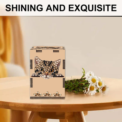 5D DIY Diamond Art Handmade Toothpick Holder Rhinestone Decorative Toothpick Box