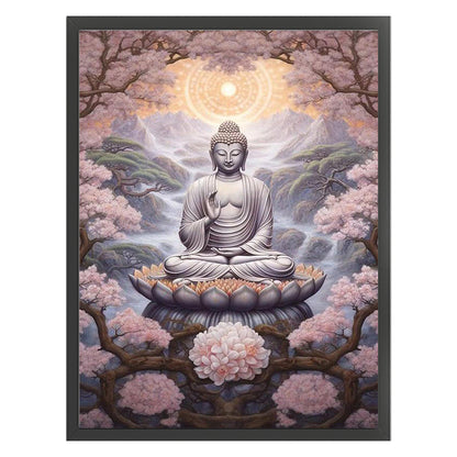 Buddha Statue - 11CT Stamped Cross Stitch 40*55CM