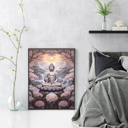 Buddha Statue - 11CT Stamped Cross Stitch 40*55CM