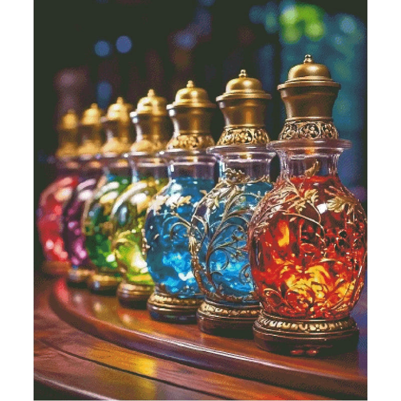 Magic Perfume Bottle - 14CT Stamped Cross Stitch 75*90CM(Fairy Brand)
