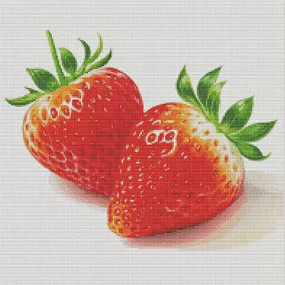 Two Strawberries In The Food Series - 14CT Stamped Cross Stitch 50*50CM(Fairy Brand)