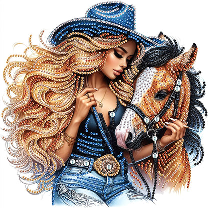 Cowboy Girl - Special Shaped Drill Diamond Painting 30*30CM