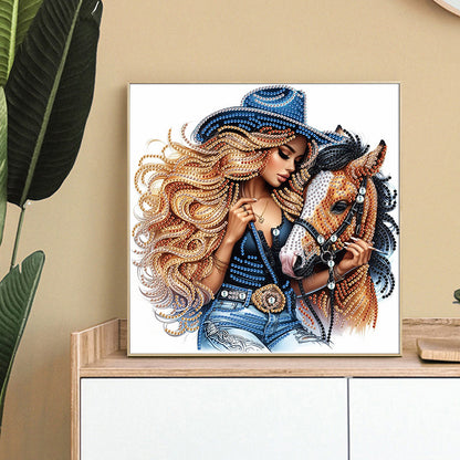 Cowboy Girl - Special Shaped Drill Diamond Painting 30*30CM