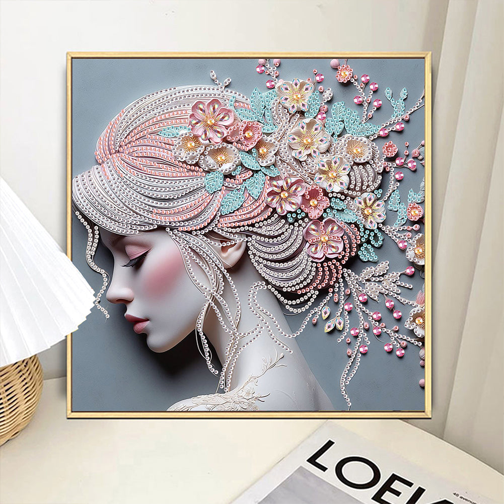 Art Girl - Special Shaped Drill Diamond Painting 30*30CM