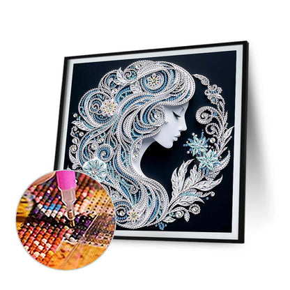 Art Girl - Special Shaped Drill Diamond Painting 30*30CM