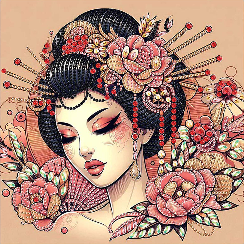 Japanese Girl - Special Shaped Drill Diamond Painting 30*30CM
