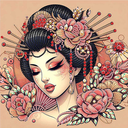 Japanese Girl - Special Shaped Drill Diamond Painting 30*30CM