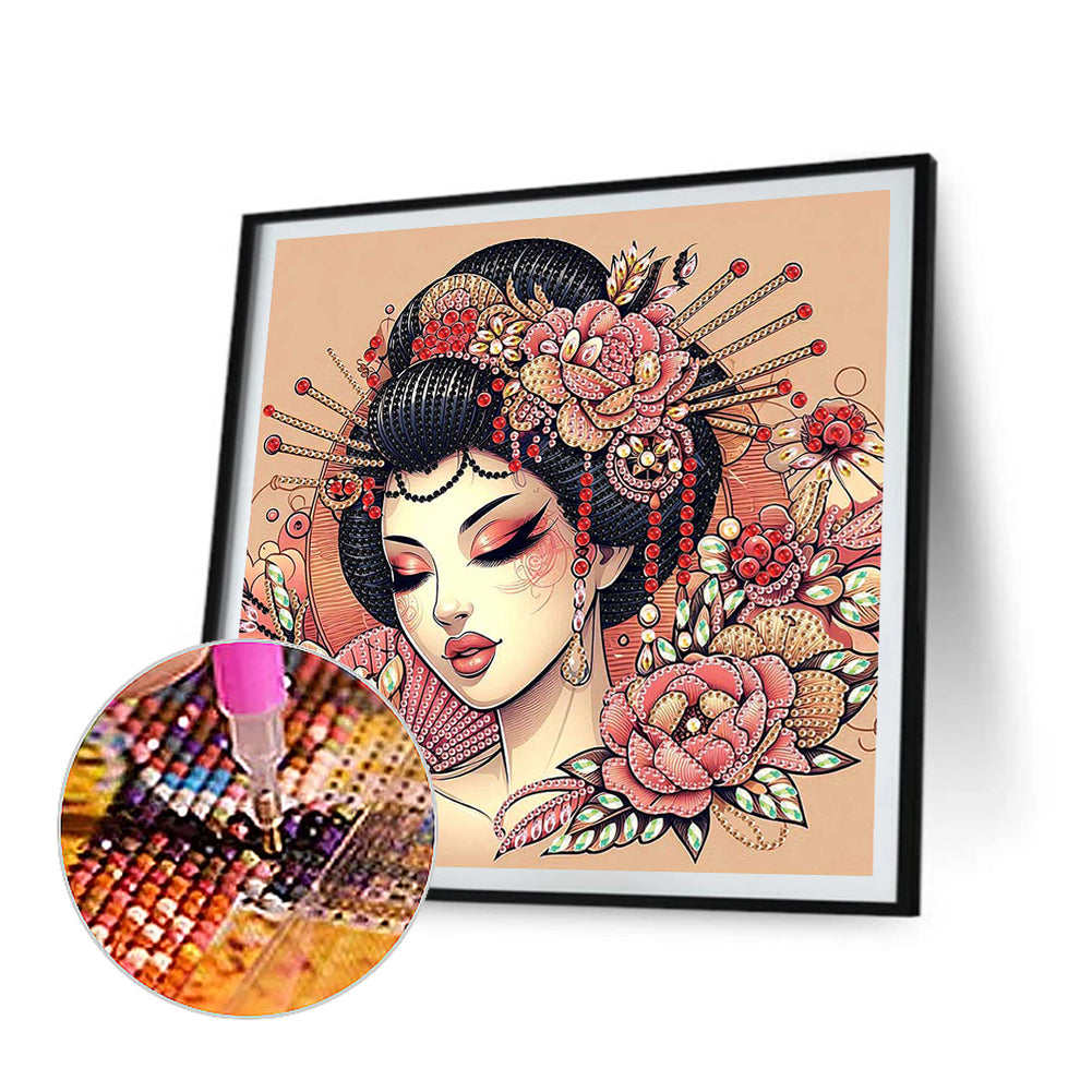 Japanese Girl - Special Shaped Drill Diamond Painting 30*30CM
