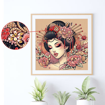Japanese Girl - Special Shaped Drill Diamond Painting 30*30CM