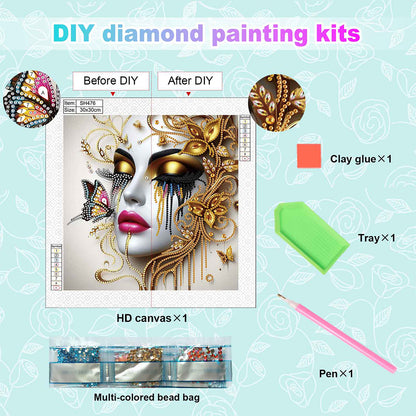 Art Girl - Special Shaped Drill Diamond Painting 30*30CM