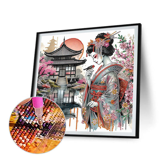 Japanese Girl - Special Shaped Drill Diamond Painting 30*30CM