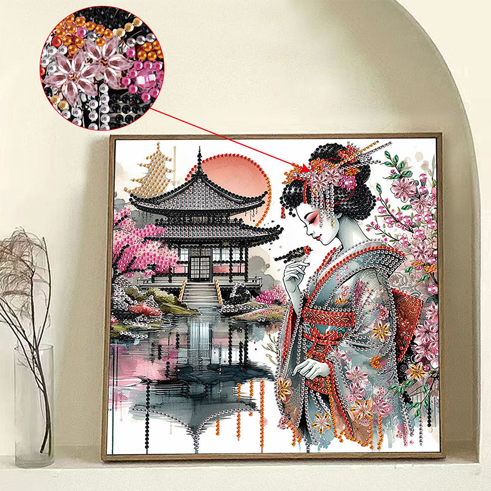 Japanese Girl - Special Shaped Drill Diamond Painting 30*30CM