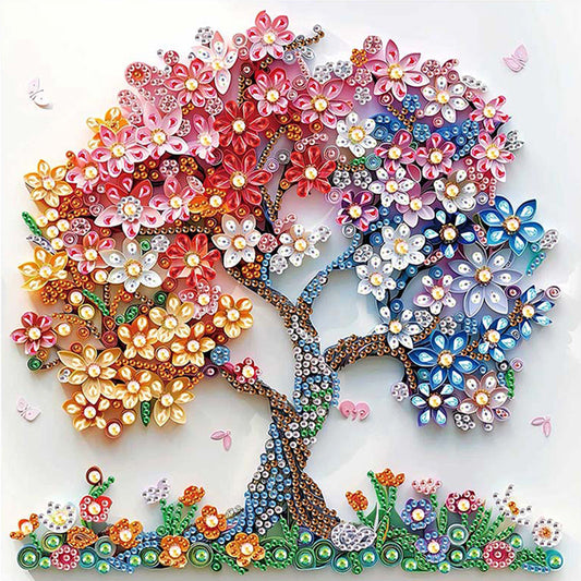 Quilling Tree Of Life - Special Shaped Drill Diamond Painting 30*30CM