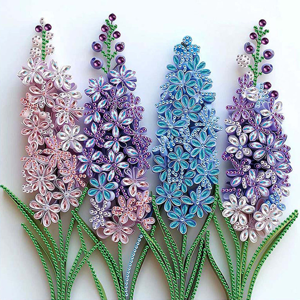 Quilling Lavender - Special Shaped Drill Diamond Painting 30*30CM
