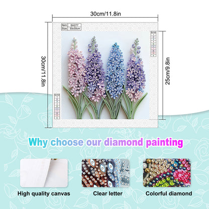 Quilling Lavender - Special Shaped Drill Diamond Painting 30*30CM