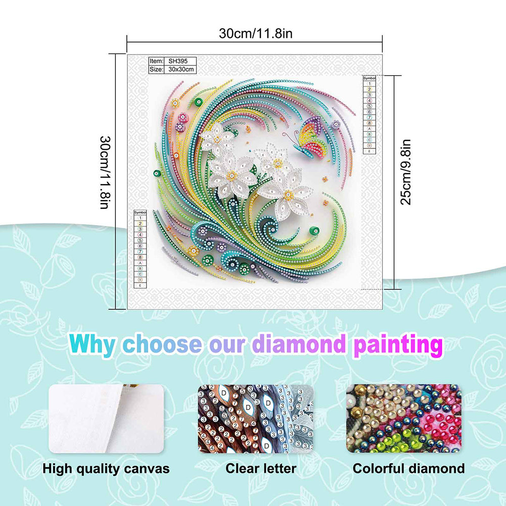 Quilling Frangipani - Special Shaped Drill Diamond Painting 30*30CM