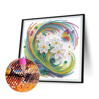 Quilling Frangipani - Special Shaped Drill Diamond Painting 30*30CM