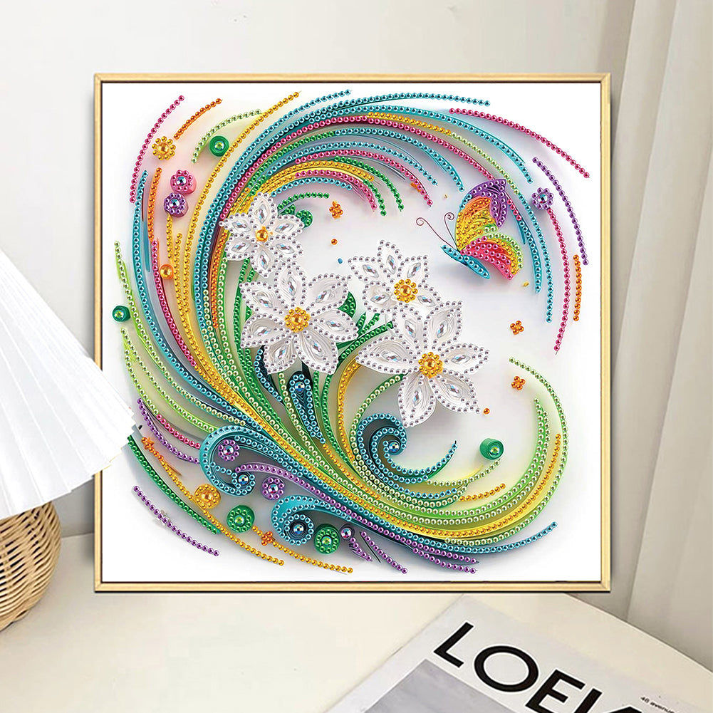 Quilling Frangipani - Special Shaped Drill Diamond Painting 30*30CM
