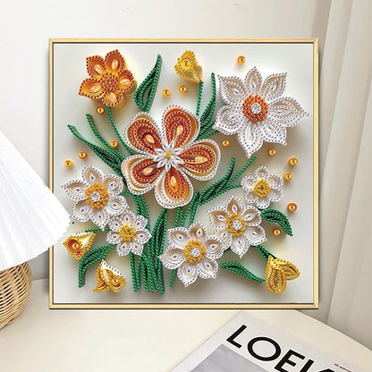Quilling Flowers And Plants - Special Shaped Drill Diamond Painting 30*30CM