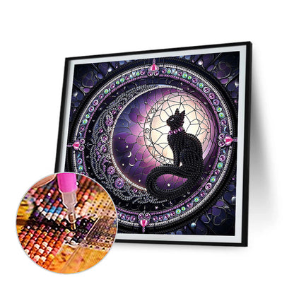 Black Cat - Special Shaped Drill Diamond Painting 30*30CM