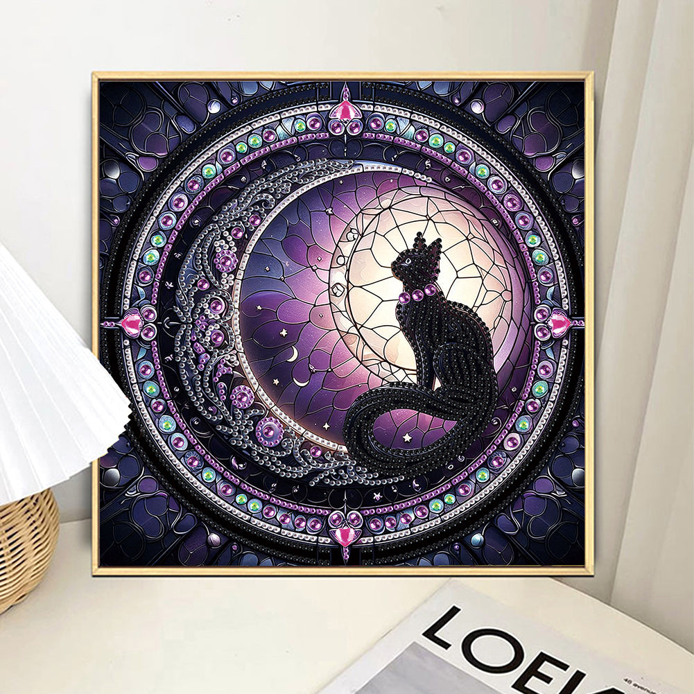 Black Cat - Special Shaped Drill Diamond Painting 30*30CM