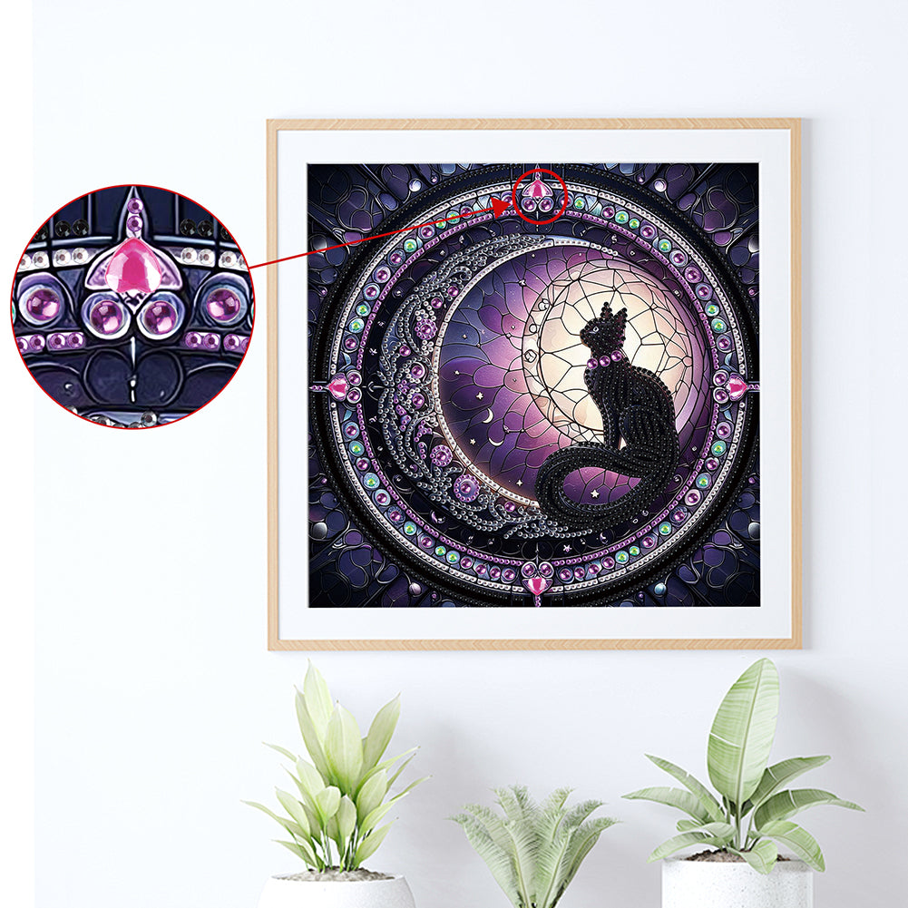 Black Cat - Special Shaped Drill Diamond Painting 30*30CM
