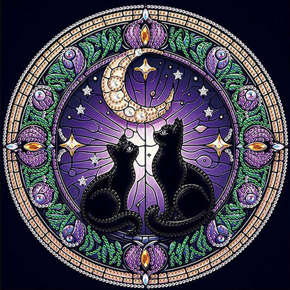 Black Cat - Special Shaped Drill Diamond Painting 30*30CM
