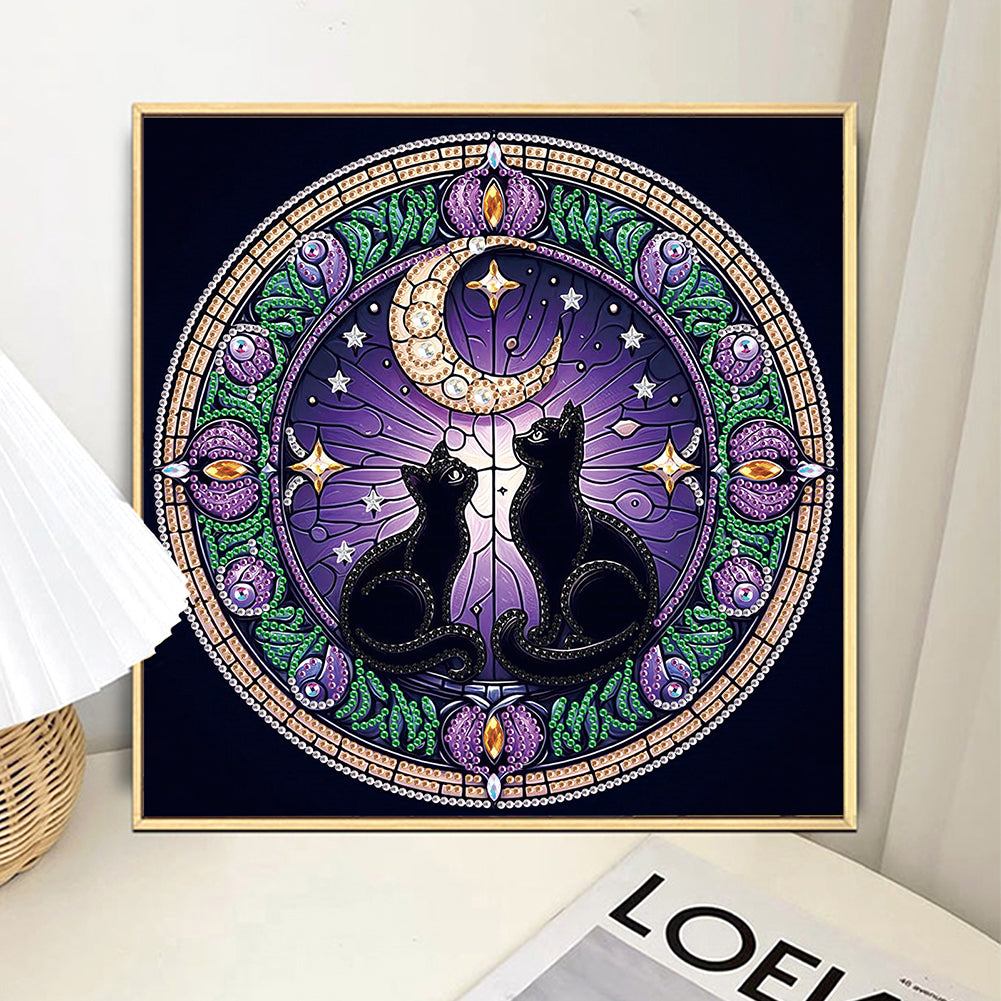 Black Cat - Special Shaped Drill Diamond Painting 30*30CM