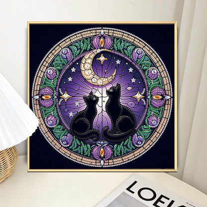 Black Cat - Special Shaped Drill Diamond Painting 30*30CM