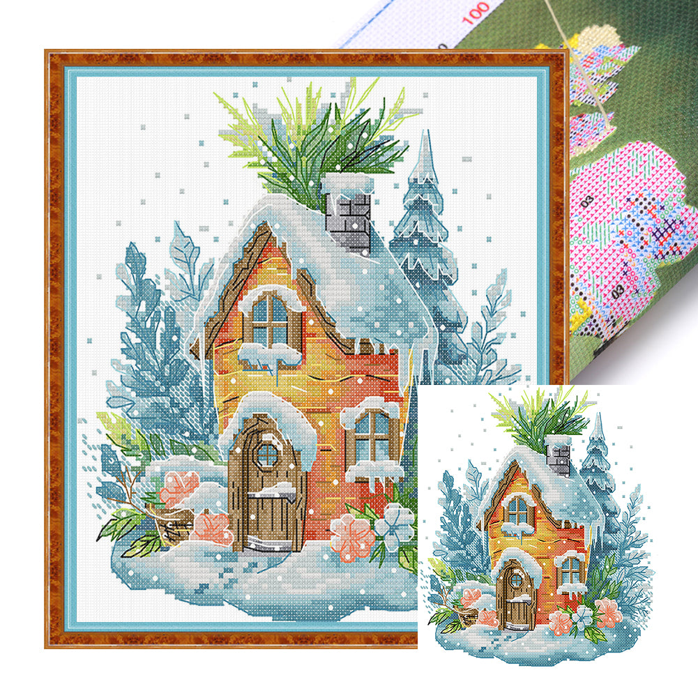 Carrot Hut - 11CT Stamped Cross Stitch 28*33CM(Joy Sunday)