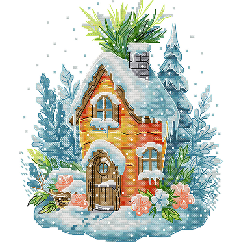 Carrot Hut - 11CT Stamped Cross Stitch 28*33CM(Joy Sunday)