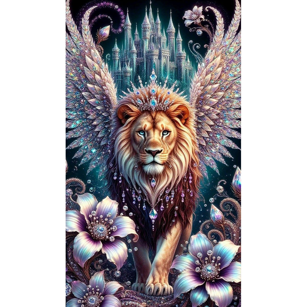 Lion - Full Round Drill Diamond Painting 40*70CM