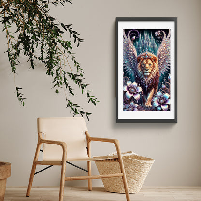 Lion - Full Round Drill Diamond Painting 40*70CM