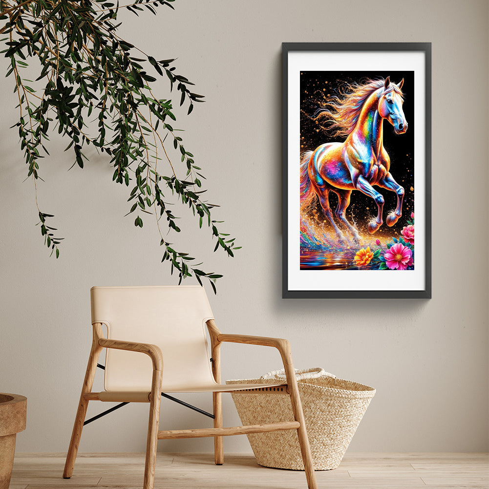 Colorful Horse - Full Round Drill Diamond Painting 40*70CM
