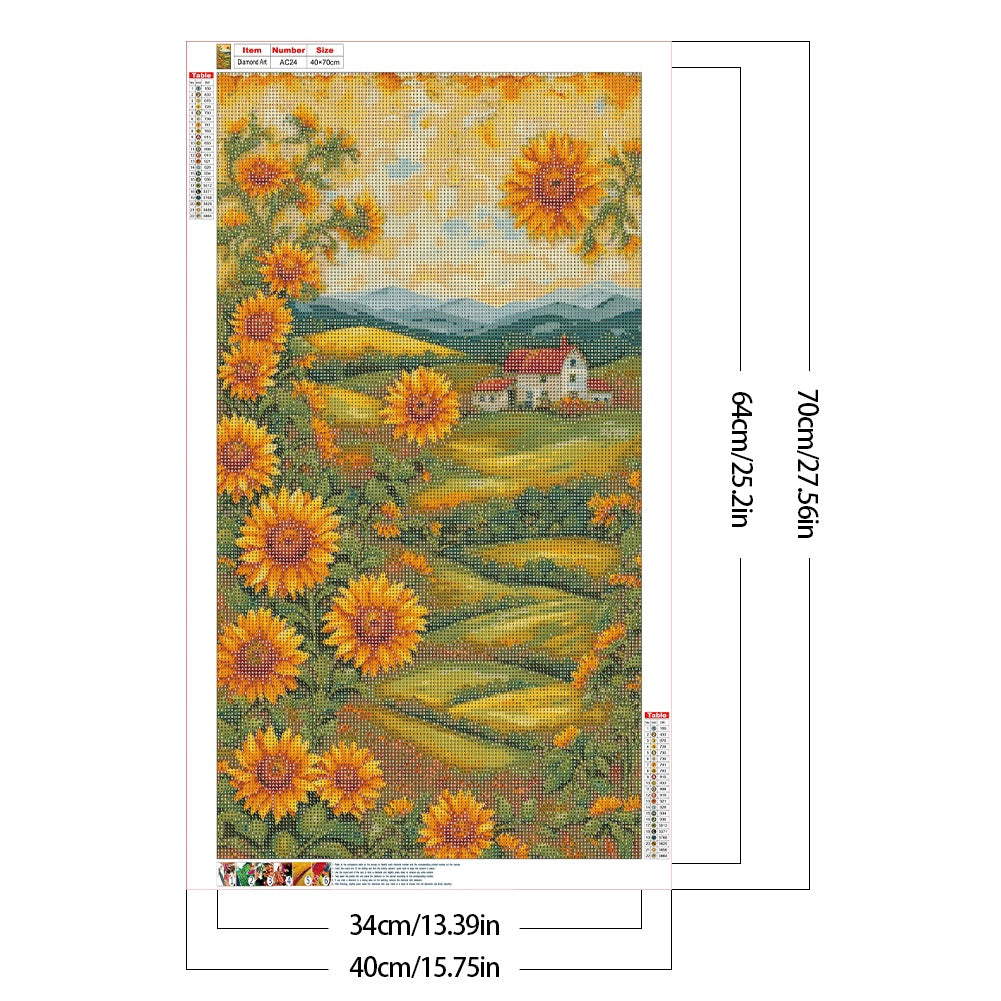 Rural Scenery - Full Round Drill Diamond Painting 40*70CM