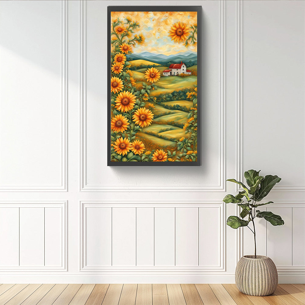 Rural Scenery - Full Round Drill Diamond Painting 40*70CM