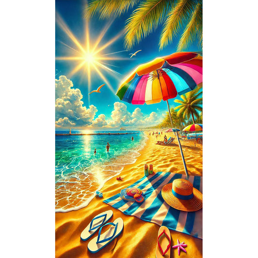 Seaside Scenery - Full Round Drill Diamond Painting 40*70CM
