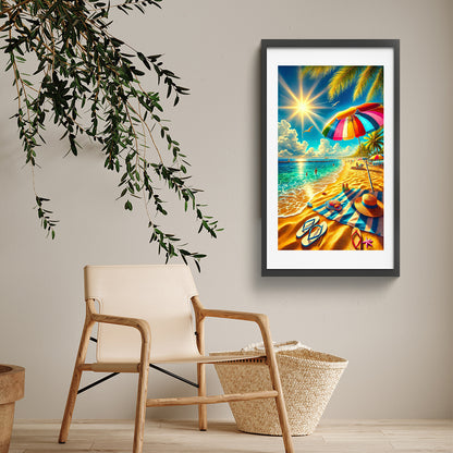 Seaside Scenery - Full Round Drill Diamond Painting 40*70CM